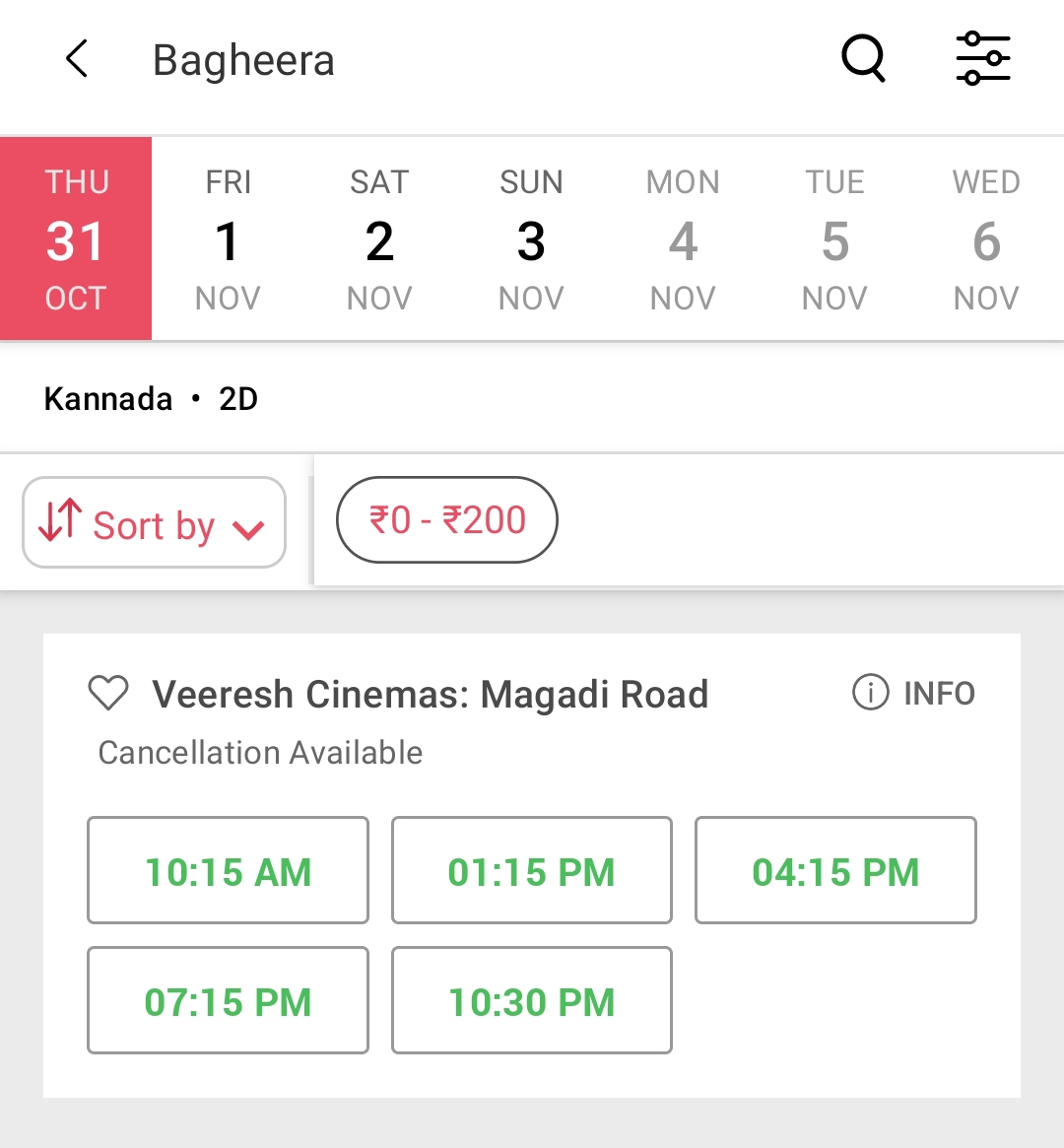Pk_rsy's tweet photo. #Bagheera bookings started at #Veeresh https://t.co/4cRsaLzf8l