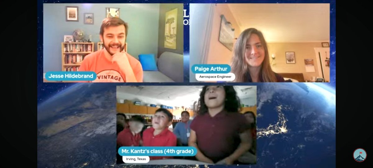 paulkantz's tweet photo. My homeroom participated in a fascinating @EBTSOYP session today with Paige Arthur of @NASAJPL. We learned about her work on @MissionToPsyche: a spacecraft on its way to the asteroid belt to study an asteroid made of metal. @SchulzePanthers @IrvingISD https://t.co/BDehRtymgC