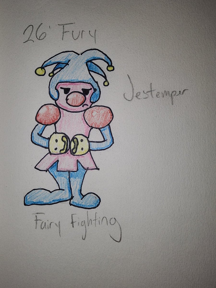 TheNotBagel's tweet photo. Day 26:Fury

When you evolve a Mime Jr. at low friendship, you get a Jestemper

#fakemon #Faketober #faketober2024 https://t.co/yk91GnZ9iO