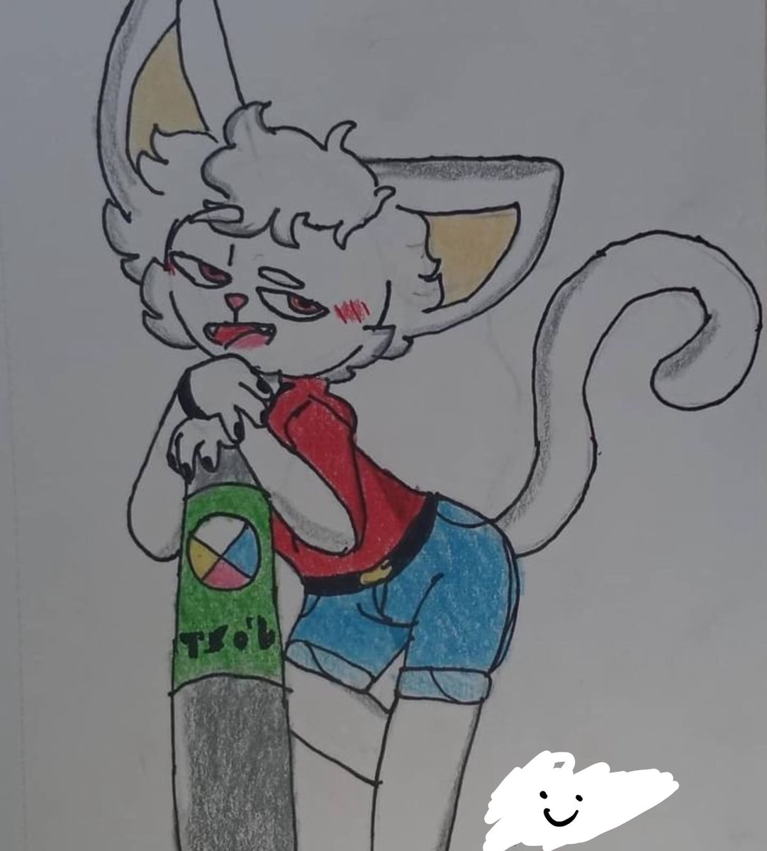 CocoaCream11's tweet photo. I redrew my first ever drawing of my oc, Raymond!

#furryartist #furrycommunity #furryarwork https://t.co/G5Vp29vtjm