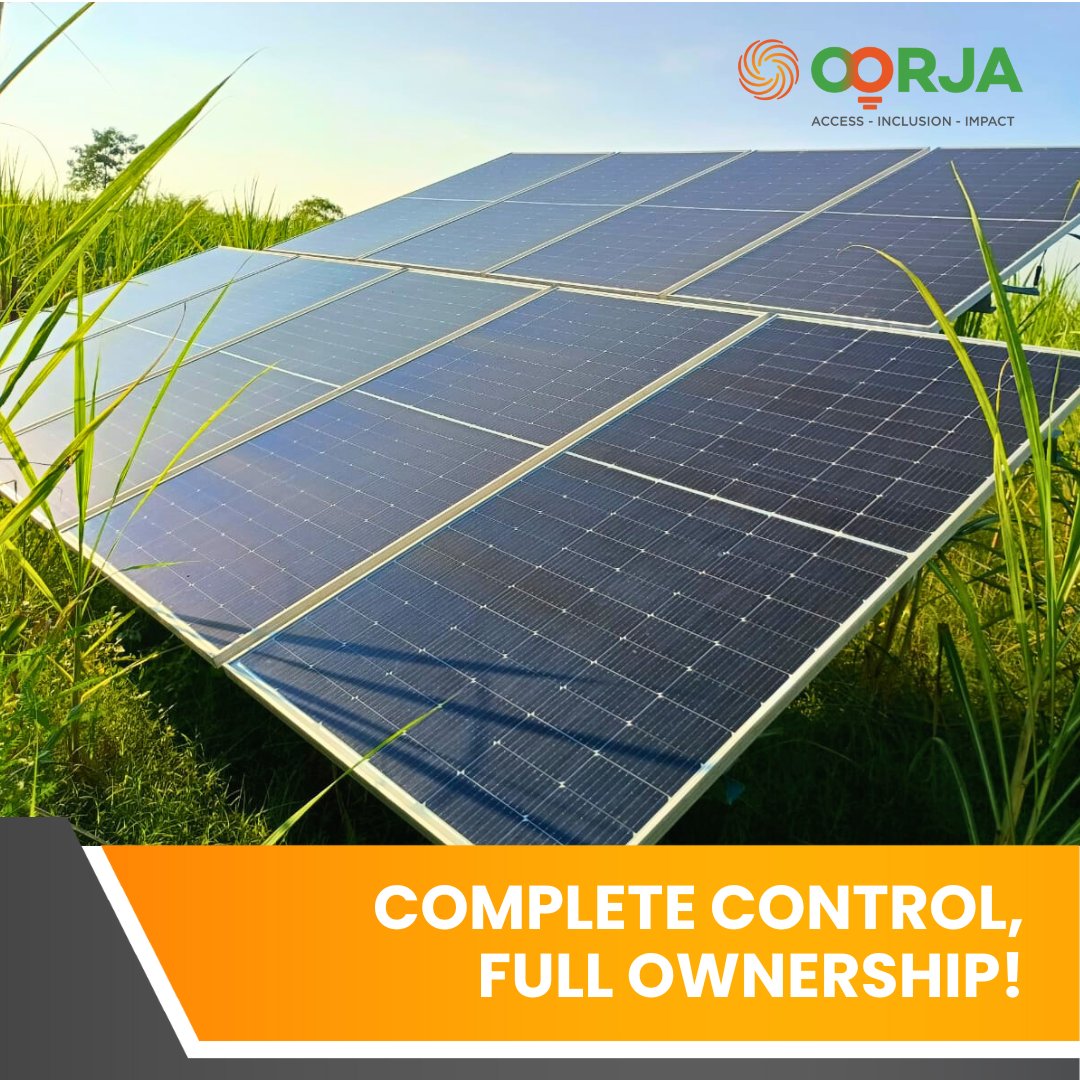 With Oorja's Engineering Procurement and Construction (EPC) model, the power is in your hands. You own the solar water pumping system by making an upfront investment, giving you complete control over your energy and water resources.

Call us at (+91) 97764 63410 to learn more.