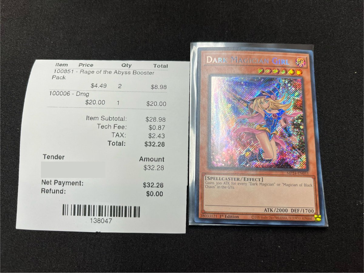DARK MAGICIAN GIRL》 MP24-EN053 Incorrect foil error 現地で発見