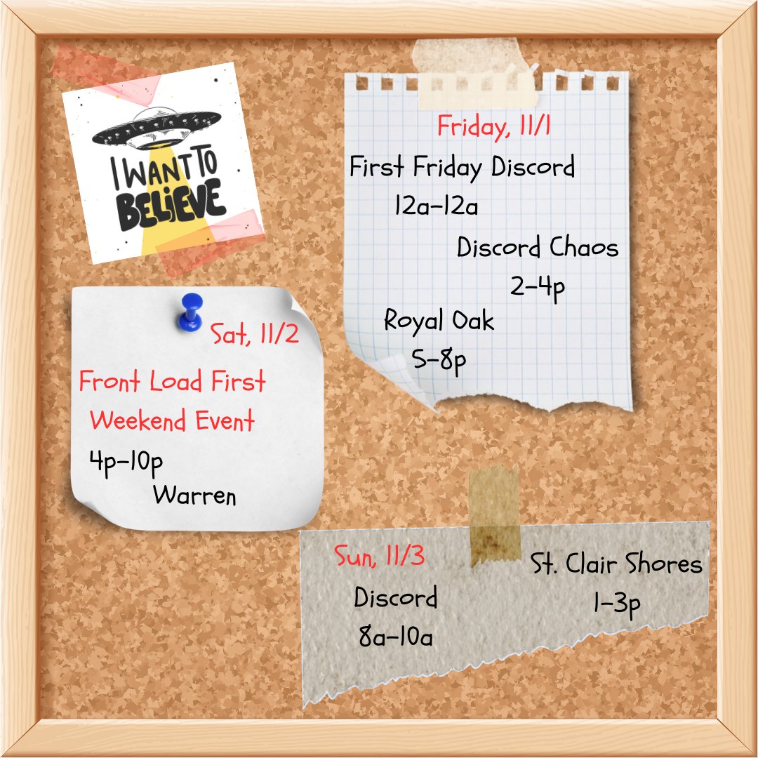 firstdraftdet's tweet image. Here are all of the write-ins and events happening week one of November for First Draft Frenzy!