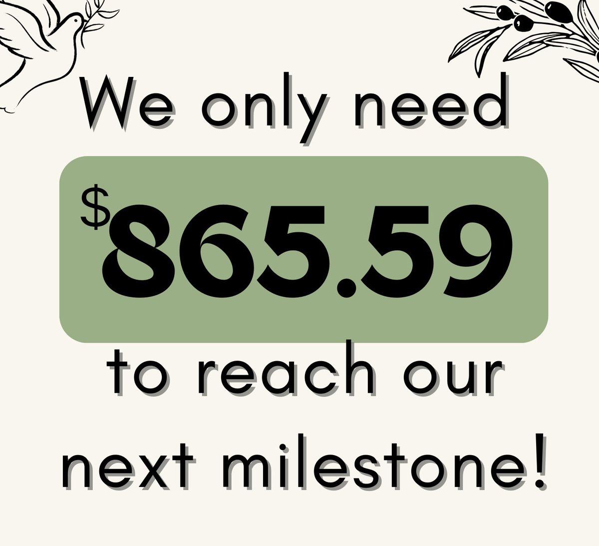 writers4p's tweet photo. We’re are now $865.59 from our next milestone!

Thank you to our contributors and volunteers!! Keep donating and sharing! 🤍

Donation Links: https://t.co/c91ELBXqVW

Donation Form: https://t.co/kfteNL2tqD https://t.co/1DHrq7aqYC
