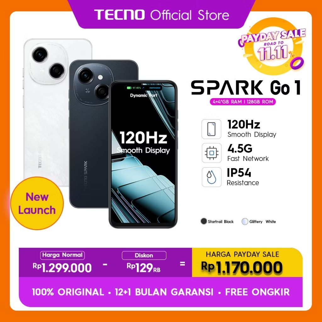 FajarOblo's tweet photo. Cek TECNO SPARK GO1 – 4GB+4GB*+128,120Hz Display, T615+4.5G Network,5000mAh+15W,IP54,Android 14 dengan harga Rp1.170.000. Dapatkan di Shopee sekarang! https://t.co/j1uebwRI7P https://t.co/NbCngD4luY