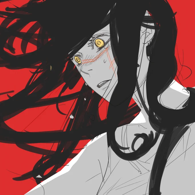 ヨル ラフスケッチ 勢いで描いてたもの
