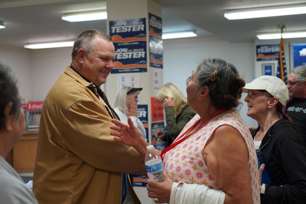 jontester's tweet photo. Whether it was lowering prescription drug costs or expanding access to health care across Montana, I’ve always fought to do right by our seniors.

Meanwhile, my opponent supports plans to slash Medicare and Social Security. Not on my watch. https://t.co/6LVfeicX3B