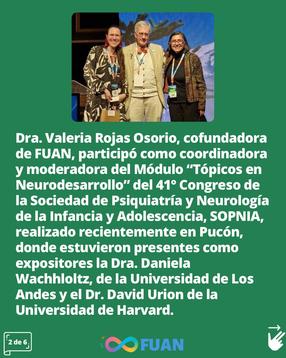 FuanFundacion's tweet photo. FUAN participa en el 41° Congreso de la Soc de Psiquiatría y Neurología de la Infancia y Adolescencia SOPNIA: “Entretejiendo la ciencia con la inclusión y la transculturalidad.”
Y en el conversatorio sobre la Ley de Autismo en Ed. Superior en la UVM. 
https://t.co/RaJbYtqWAg https://t.co/wYGbMLI6nX
