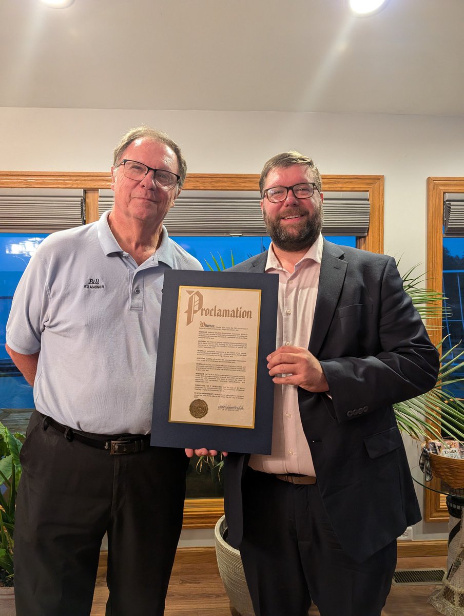 Thank you to the City of St. Marys, Ohio for issuing a proclamation in support of National Disability Employment Awareness Month. We are proud to live and work in an inclusive community.  #NDEAM