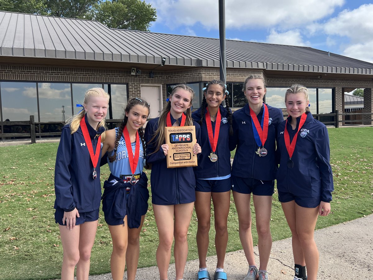 ansonmarkwell's tweet image. @CDAAthleticsCC XC Girls placed 2nd at the @TappsXCountry State Championships today - landing 2 in the top 10 for All-State honors (Hannah Van Eerden 2nd; Elena Markwell 10th). This marks 6 podium finishes in the past 5 seasons for CDA Plano (boys &amp;amp; girls).