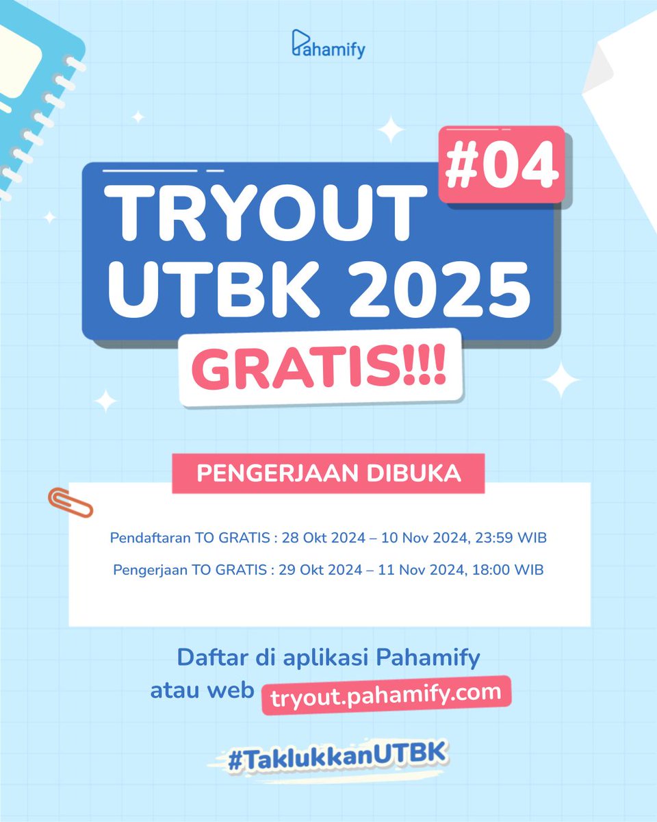 Pahamify | TO + Live Class UTBK & Ujian Mandiri tweet media