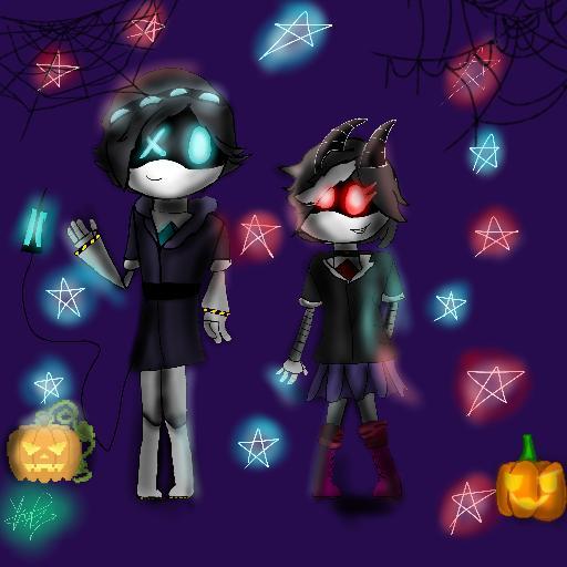 Un fan art que hizo la gran Yamilet muchas gracias por este bonito dibujo de mi novia y yo versión murder drones 🤓