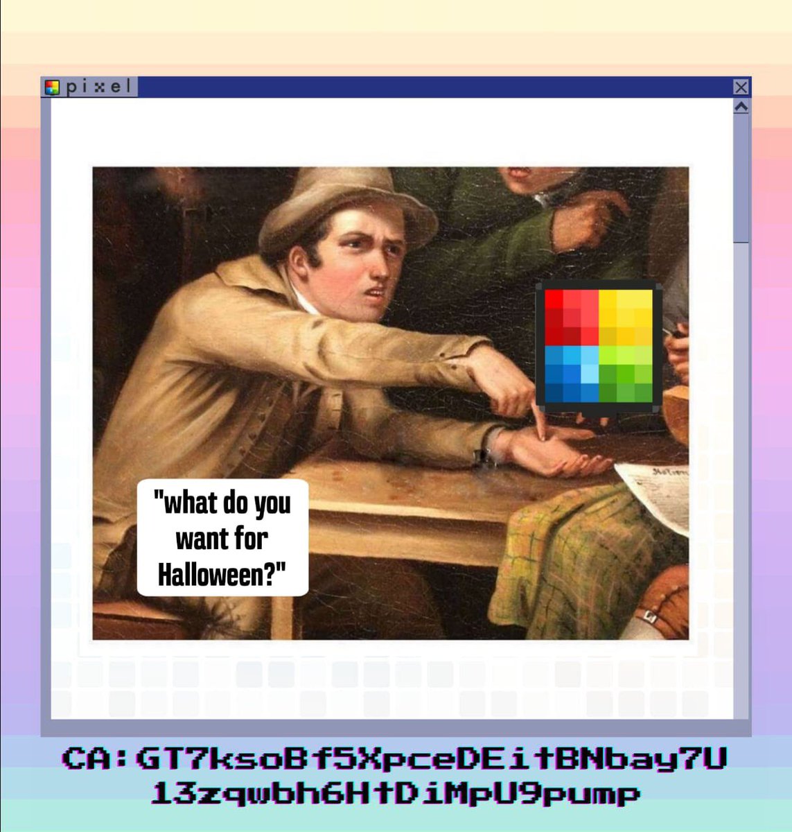 Diam00rphine's tweet photo. "Gimme Those Pixel" π
@paintapixel2 #Pixel #PixelMemes #Halloween https://t.co/zgLYKcLOgT