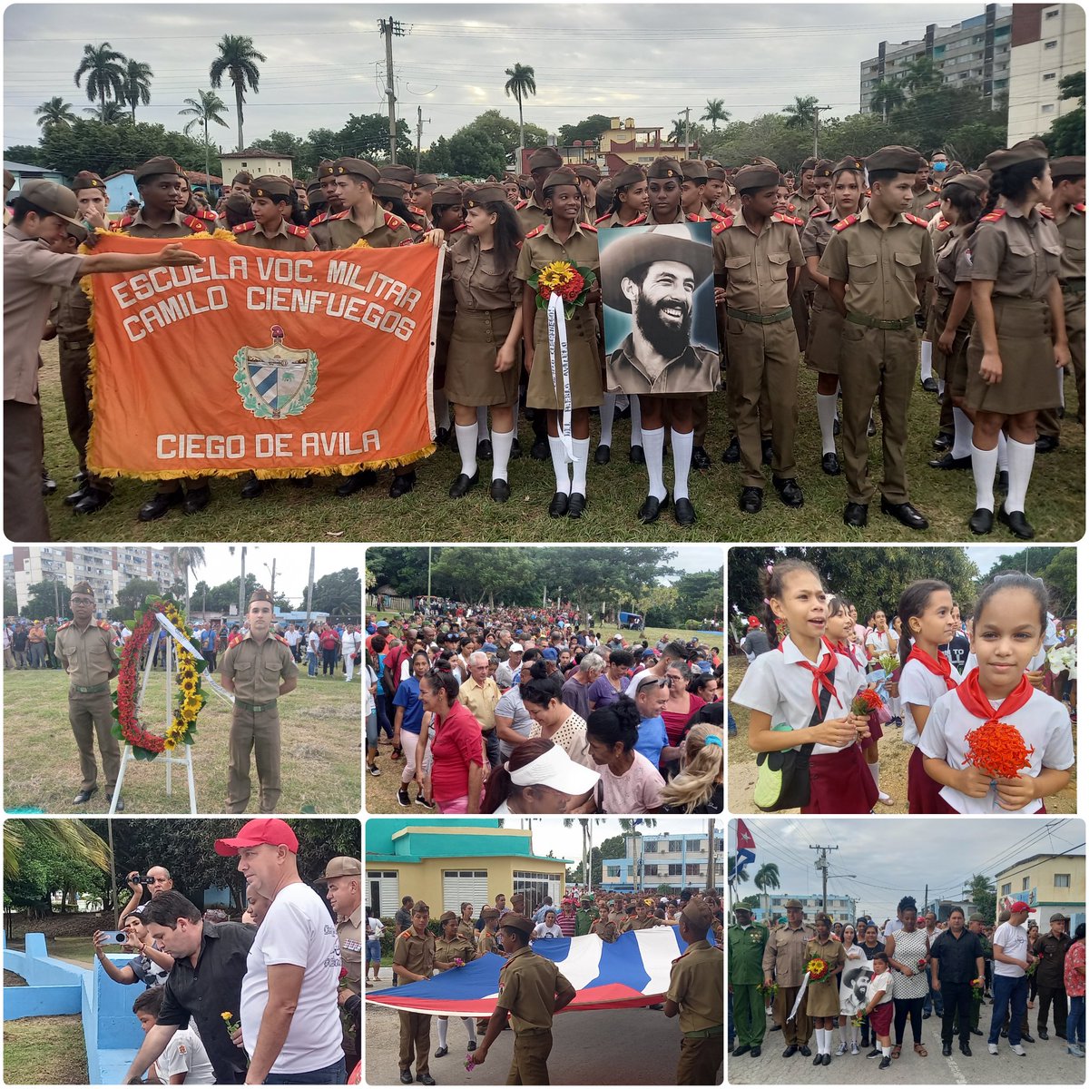 Como cada 28 de octubre, el pueblo de Camilo salió a rendirle homenaje en #CiegodeAvila 
#SinPerderUnDía #LatirAvileño <a href="/DrRobertoMOjeda/">Dr. Roberto Morales Ojeda</a> 
<a href="/PartidoPCC/">Partido Comunista de Cuba</a> <a href="/DiazCanelB/">Miguel Díaz-Canel Bermúdez</a> <a href="/AlfreMene37409/">Alfre Menendez</a>