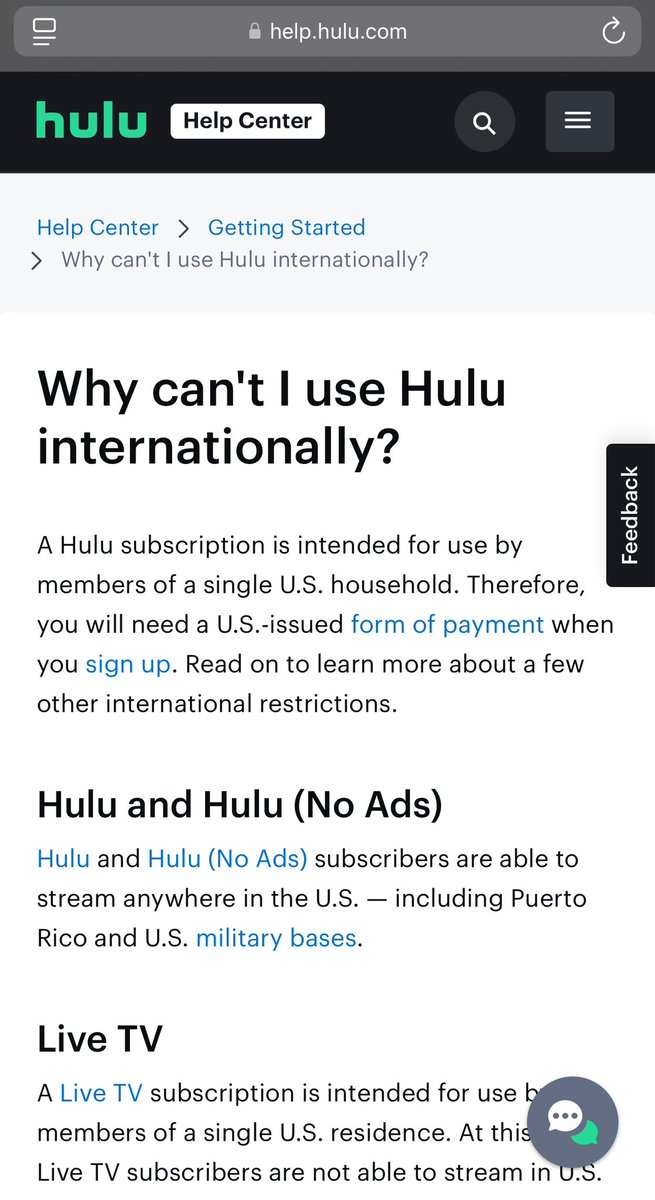QuestJames's tweet photo. @hulu_support @hulu  can I use Hulu is Puerto Rico or not? Your help pages say yes but the app and some other sources say no. Please clarify! https://t.co/NEtTmffb7P