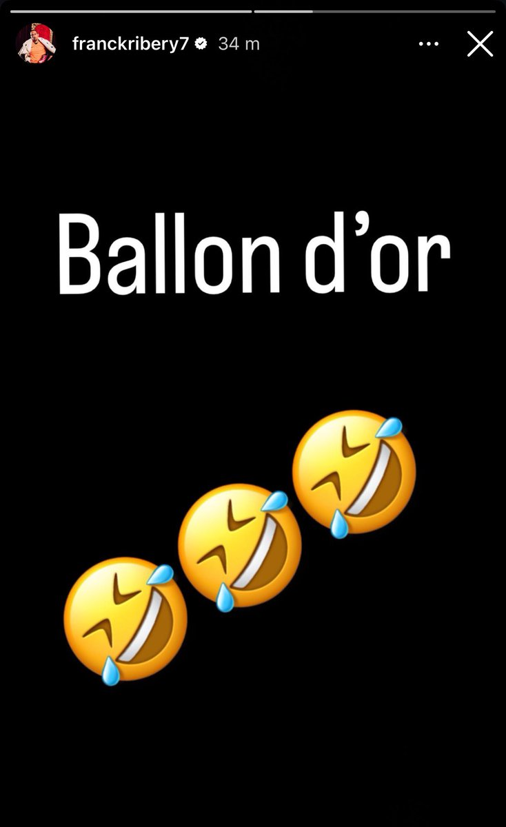 ActuFoot_'s tweet photo. La réaction de Franck Ribéry 🇫🇷 suite au #BallonDor :

« Ballon d’or. 🤣🤣🤣 »

📲 Instagram https://t.co/2rZtQf7jxF