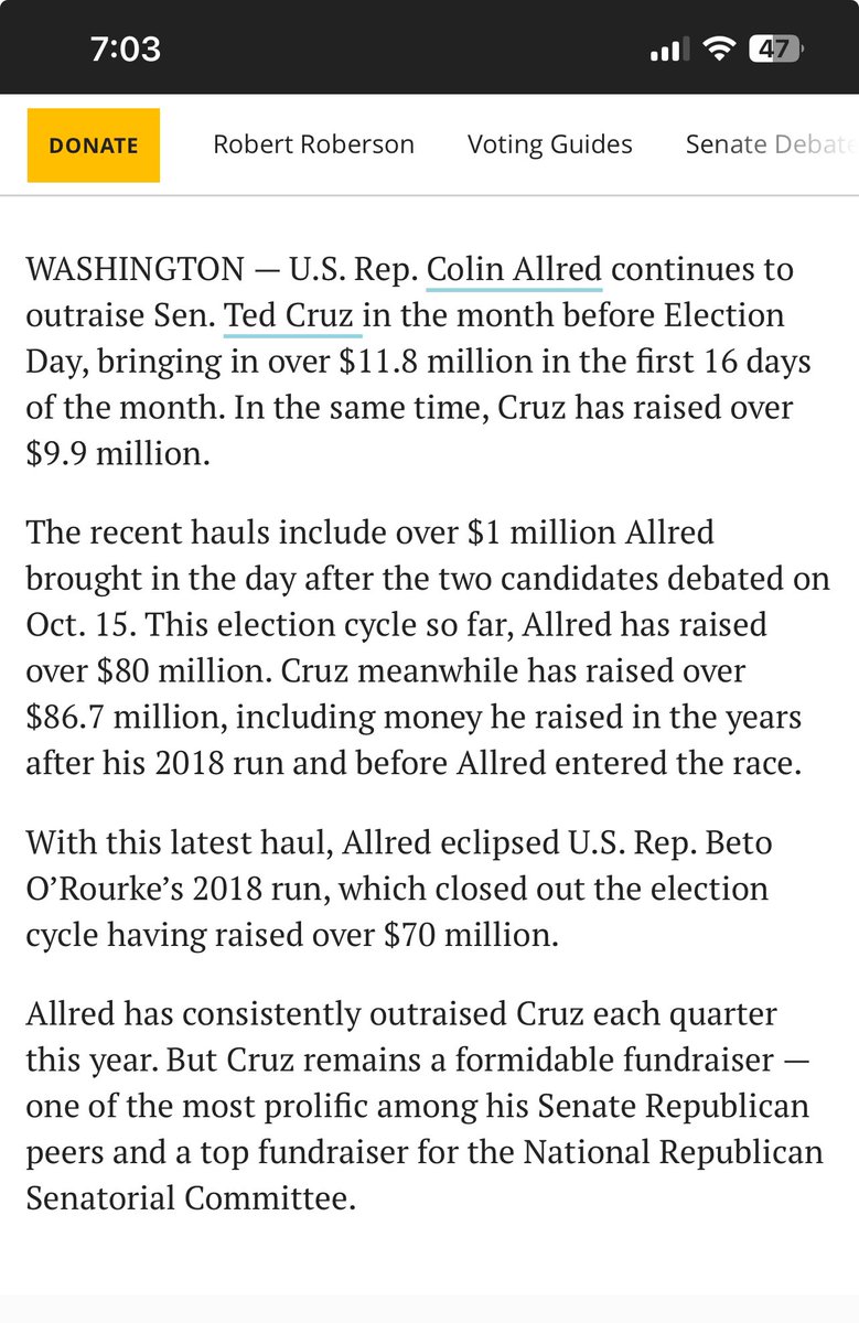 What is up with these stupid texts?? I have donated twice. I’m voting for you. And seeing articles about record breaking donations. And yall send these texts about having to make deadlines. I can’t wait for this election to be over. <a href="/RepColinAllred/">Rep. Colin Allred</a> <a href="/ColinAllredTX/">Colin Allred</a> <a href="/lauren_essary/">Lauren Essary</a>