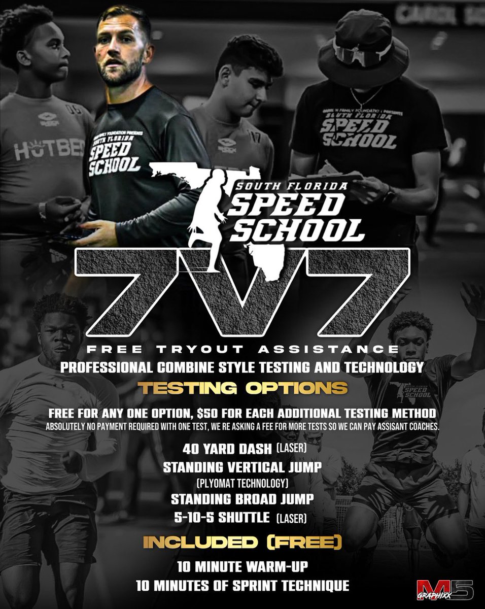 On behalf of @soflospeedschool we’re excited to partner with local 7v7 organizations to assist with your tryout needs. Adding performance metrics could be the secret to finding a diamond in the rough or the differentiator between two similar players.  We’re here to help!