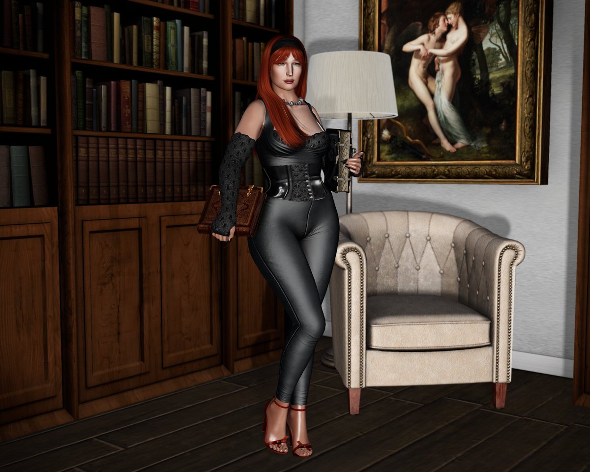 📚✨ *My Kind of Library* ✨📚
We admit: Freyja’s kind of library….is our kind too! We love seeing our chair, library and floor lamp in this setting! Check out Freyja’s blog for details!
▶️hippoiathanatoi.com/Otherworldly/B…

#secondlife #dutchiesl