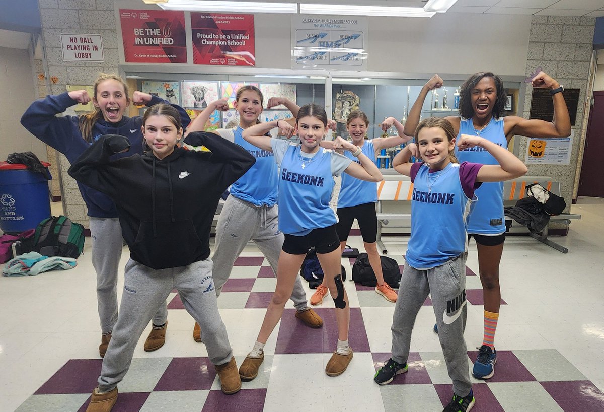 CatBalasco's tweet photo. Looking at this year's Massasoit League Champions for the third year in a row !! 👟❤️ and another UNDEFEATED SEASON! @HurleyMiddle https://t.co/mceICYOA2y
