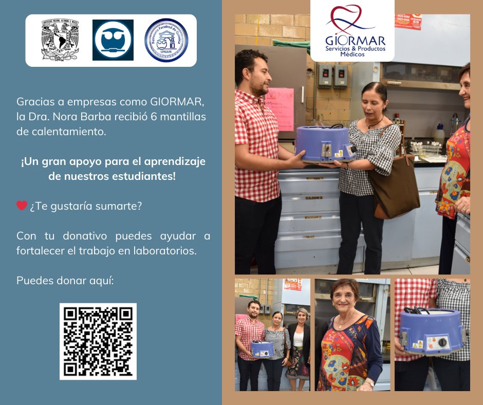 PatronatoAc's tweet photo. Gracias a empresas comprometidas, como GIORMAR, la @quimica_unam recibió 6 mantillas de calentamiento.
Tú también puedes donar aquí: https://t.co/4FsSMnXagq https://t.co/kVHJm1kOW7