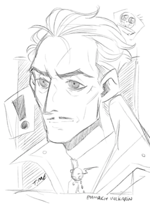 Sketchy thingy. It's literally releasing this week ahhh. #DragonAge #EmmrichVolkarin 