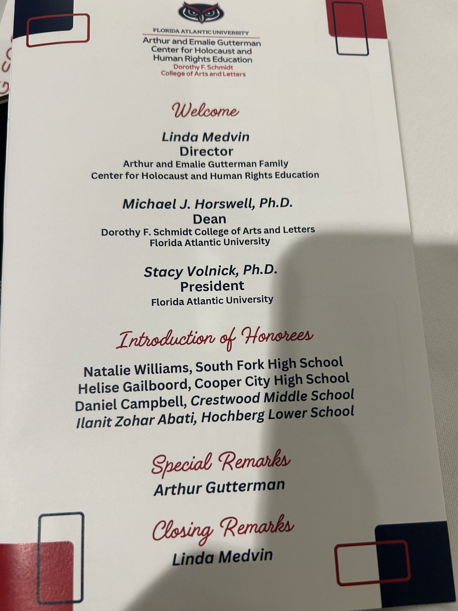 561Sdpbc's tweet photo. Congratulations to @pbcsd  @CWood_Eagles educator Daniel Campbell @FloridaAtlantic Gutterman Center for Holocaust Education Outstanding Holocaust Educators Awardee  @FAUpresident @FAUAlumni https://t.co/WR2QCvs1IH