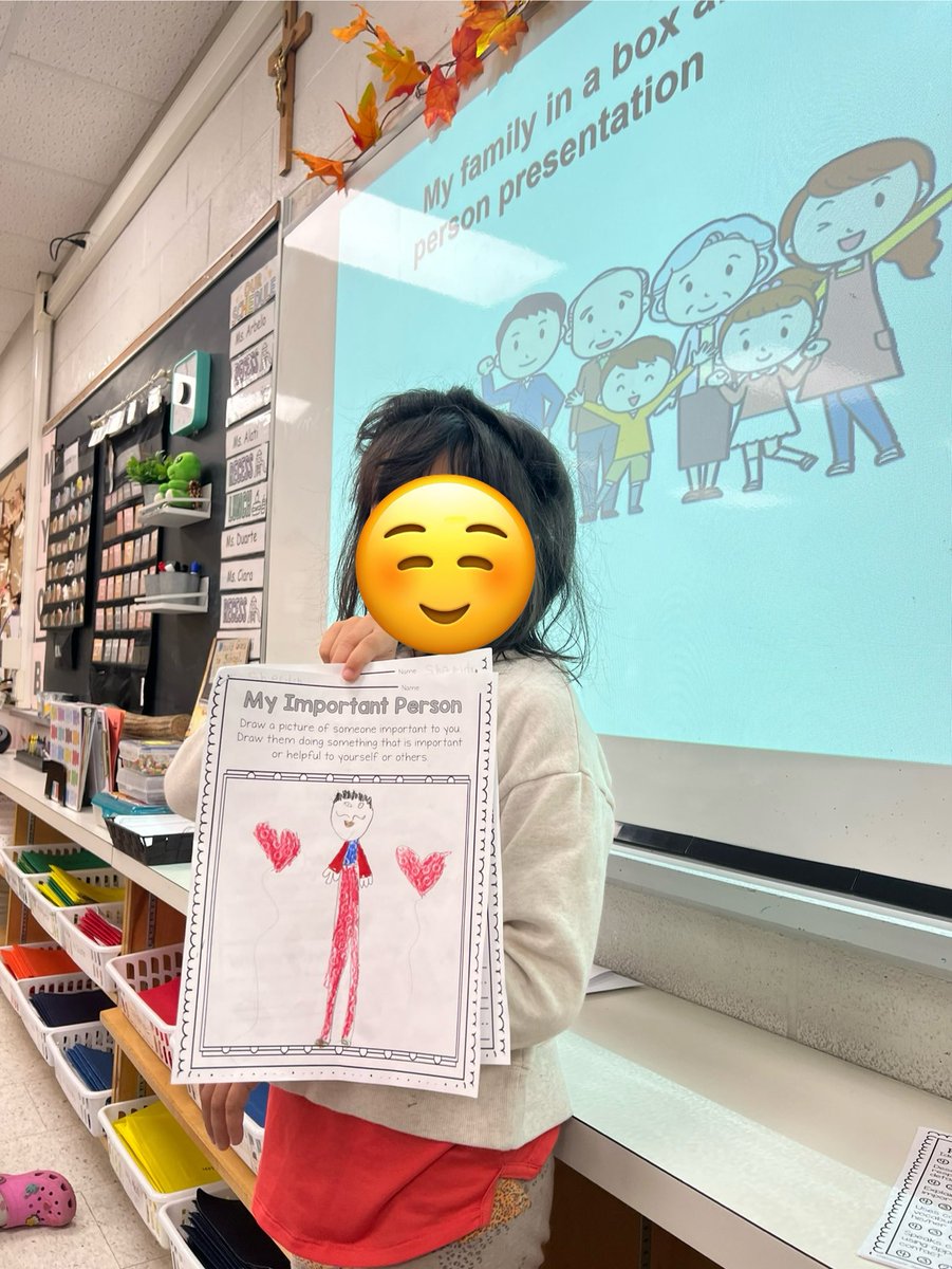 Grade ones have been busy presenting their important person projects in social studies.