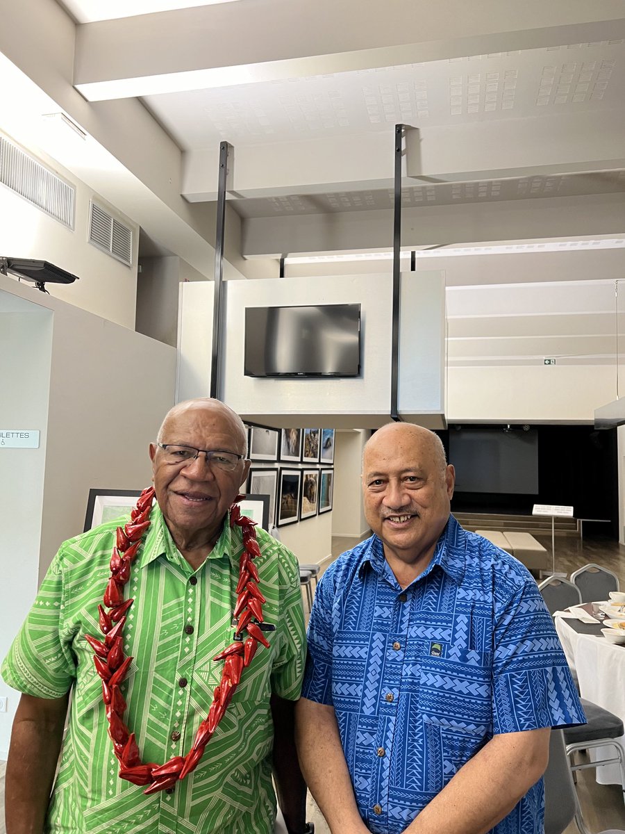 Congratulated PM Rabuka for his new Samoan Matai title Tagaloa’alangi after meeting religious leaders in Noumea, New Caledonia this morning.
