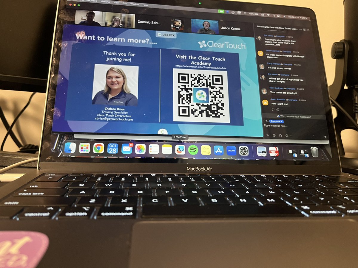MrPowell20's tweet photo. Today I went on #webinar all about @GetClearTouch and the programs they can run on their #panels! Learned some new things about them and thanks to @PAECT for hosting this event! #STEM #STEMinPA #Teacher #paect #Kti #KTIFAMILY https://t.co/2oWvuYRvFK