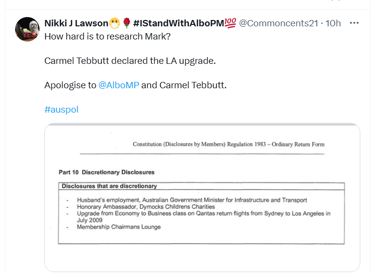 mormorlady's tweet photo. Lazy boy @MizenRonald JUMPING ON THE BANDWAGON didn't bother to find out @AlboMP 's ex wife declared the upgrade herself
#shitstirring pile on blowing up in MIZEN'S #AFR face embarrassing himself and insulting our intelligence https://t.co/c56FwupkDr