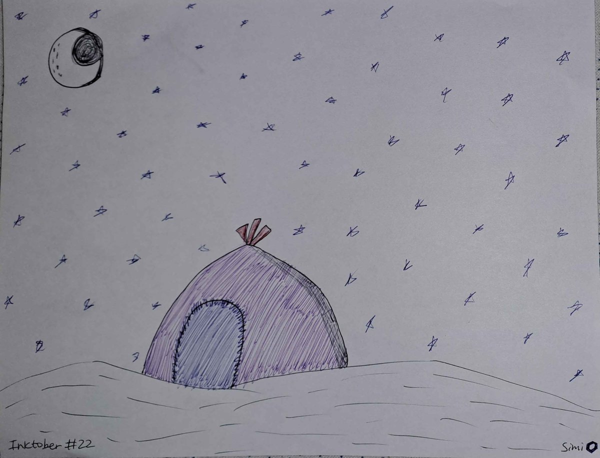 Day 22 of #inktober #inktober2024
Camp
A cold starry night