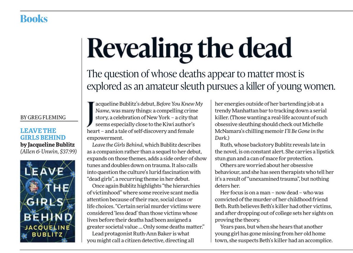 Greg Fleming (@gregfleming4) on Twitter photo My take on the new Jacqueline Bublitz thriller… full review in the latest <a href="/nzlistener/">The Listener</a>
#yeahnoir #nzbooks #CrimeFiction My take on the new Jacqueline Bublitz thriller… full review in the latest <a href="/nzlistener/">The Listener</a>
#yeahnoir #nzbooks #CrimeFiction