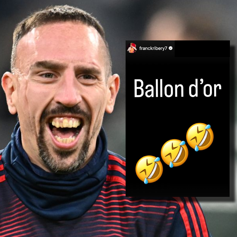 InvictosSomos's tweet photo. Franck Ribéry salió a reírse después de ver los resultados finales del Balón de Oro. Siempre ha dicho que le robaron el Balón de Oro 2013 y, ahora, no pudo contenerse al enterarse que Vinicius no ganó el Balón de Oro 2024. LAS RISAS NUNCA FALTAN.