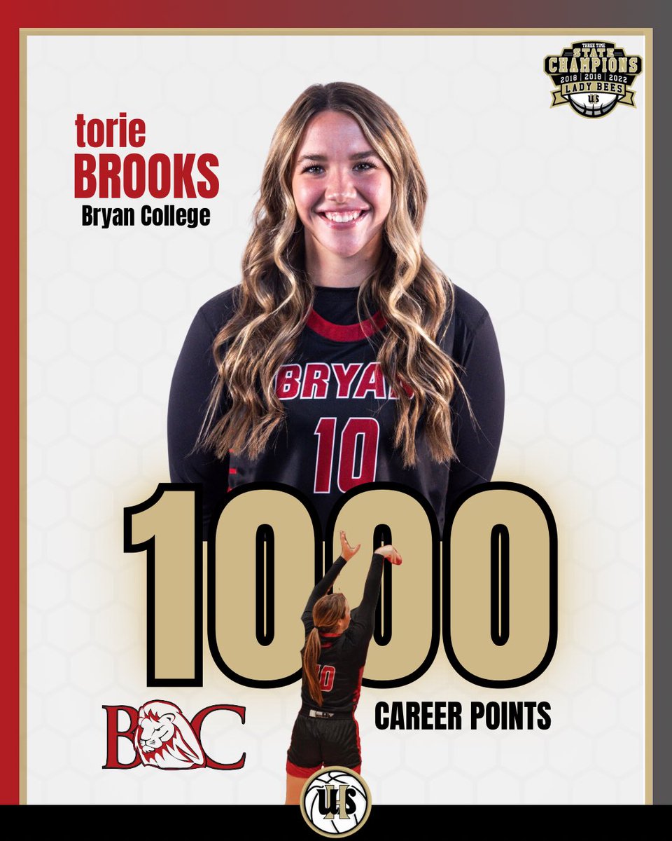 uppermanhoops's tweet image. Let’s go!!! Class of 2021 Lady Bee Torie Brooks scored her 1000th collegiate career point at Bryan College! We are so proud of you. #GoldStateOfMind #WeAreUpperman #Tori3 👌