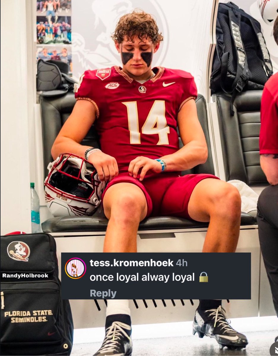 Luke’s sister posted an encouraging comment under his IG post 🔒 #FSU