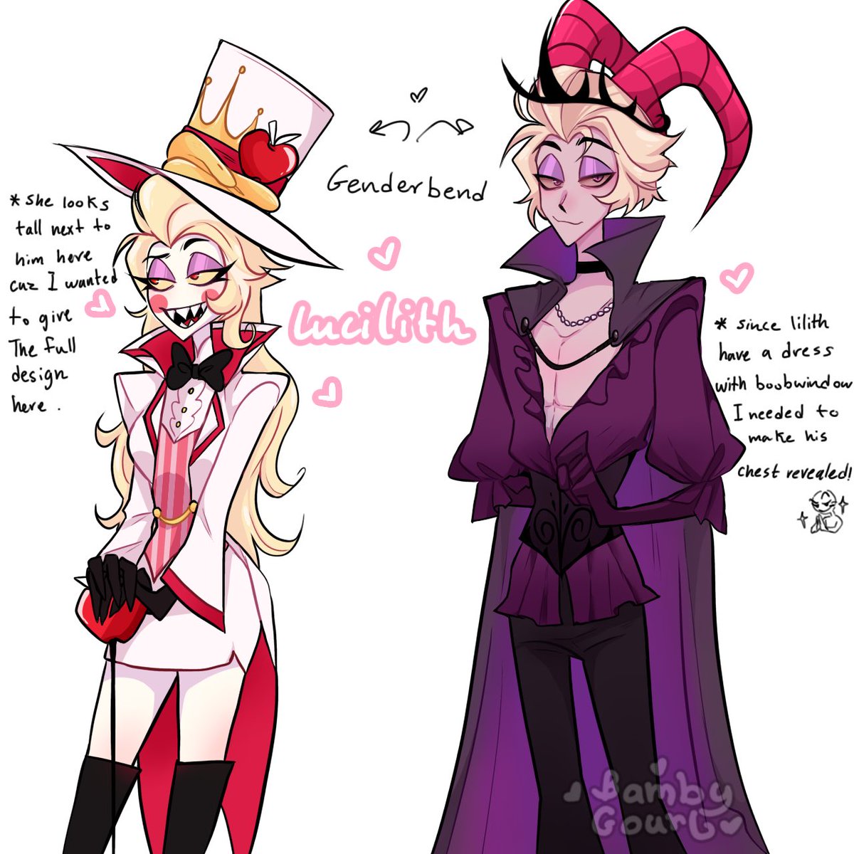 bambygourl's tweet photo. Tried to design genderbend Lucilith ✨, what do you think?

#HazbinHotel #HazbinHotelLilith #HazbinHotelLucifer #Lucilith #HazbinHotelFanart #luciferxLilith https://t.co/gtIeMwMSH3