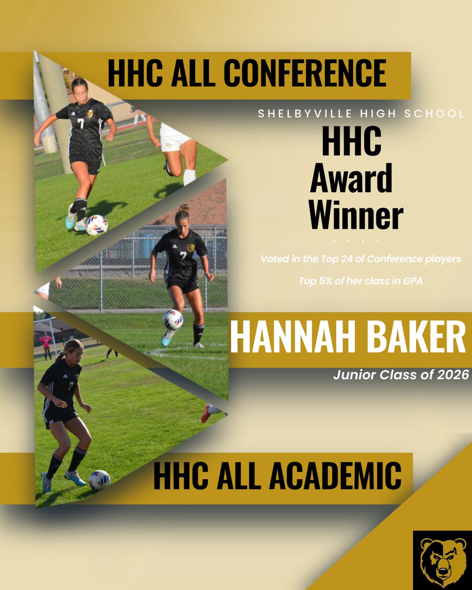 SHSGirlsSoccer3's tweet photo. Well deserved, Hannah! 
Proud that the other coaches in our conference recognized your efforts and talent! Best of luck in your next season of basketball! https://t.co/BfUSsTz1iT