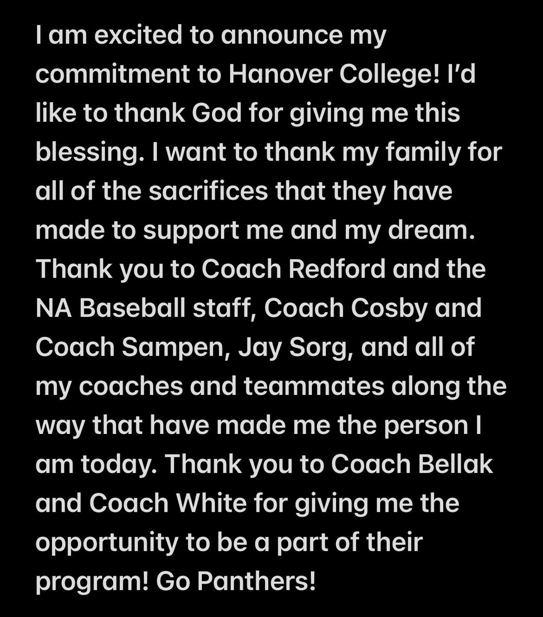 Kadin Bush (@k_bush42) on Twitter photo Beyond excited for the next four years! Go Panthers!
<a href="/HanoverBase/">Hanover Baseball</a> <a href="/NABaseballDogs/">New Albany Baseball</a> <a href="/GrantAB15/">Grant Bellak</a> <a href="/jacksonwhite_17/">Jackson White</a> <a href="/CanesMidwest/">Canes Midwest</a> <a href="/TavianCosby/">Tavian Cosby</a>
<a href="/JaySorgWellness/">Jay Sorg</a> Beyond excited for the next four years! Go Panthers!
<a href="/HanoverBase/">Hanover Baseball</a> <a href="/NABaseballDogs/">New Albany Baseball</a> <a href="/GrantAB15/">Grant Bellak</a> <a href="/jacksonwhite_17/">Jackson White</a> <a href="/CanesMidwest/">Canes Midwest</a> <a href="/TavianCosby/">Tavian Cosby</a>
<a href="/JaySorgWellness/">Jay Sorg</a>