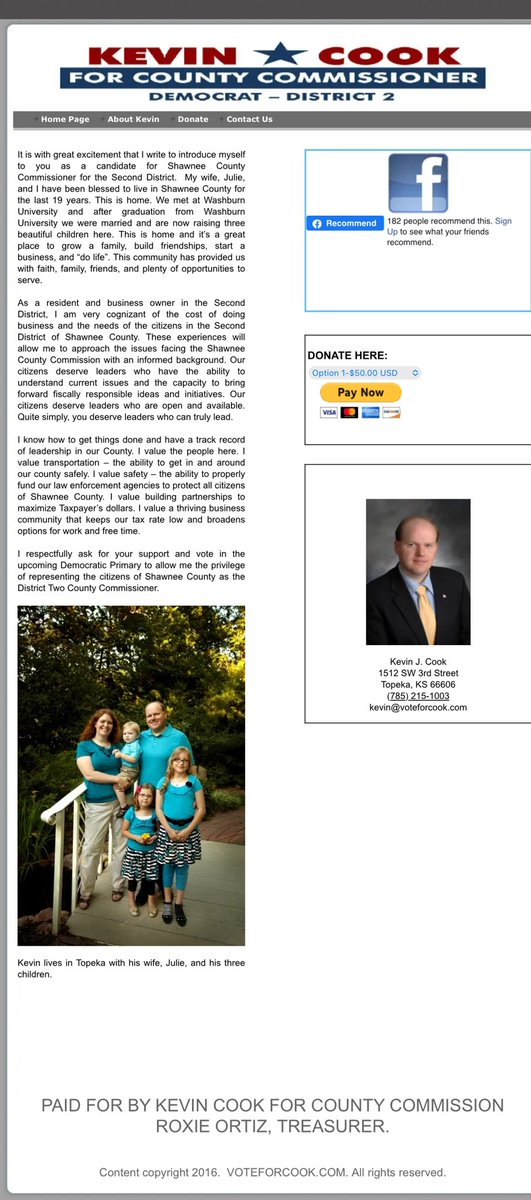 VoteCook!  Keep Shawnee County on the right path!! @kevincooksncommissioner