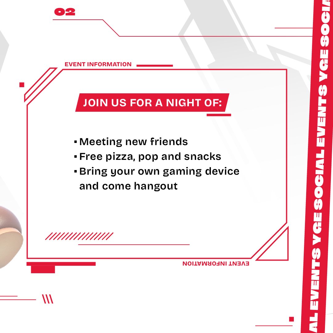 Wahoo!!⭐️ Come join us this Friday, November 1st from 6:30-9:30 in the First Student Center rooms 307 and 313 for our first Chill Nite of the year!

Bring your own gaming devices, come hangout and meet new people. We'll have free pizza, pop and snacks as always 👀🍕