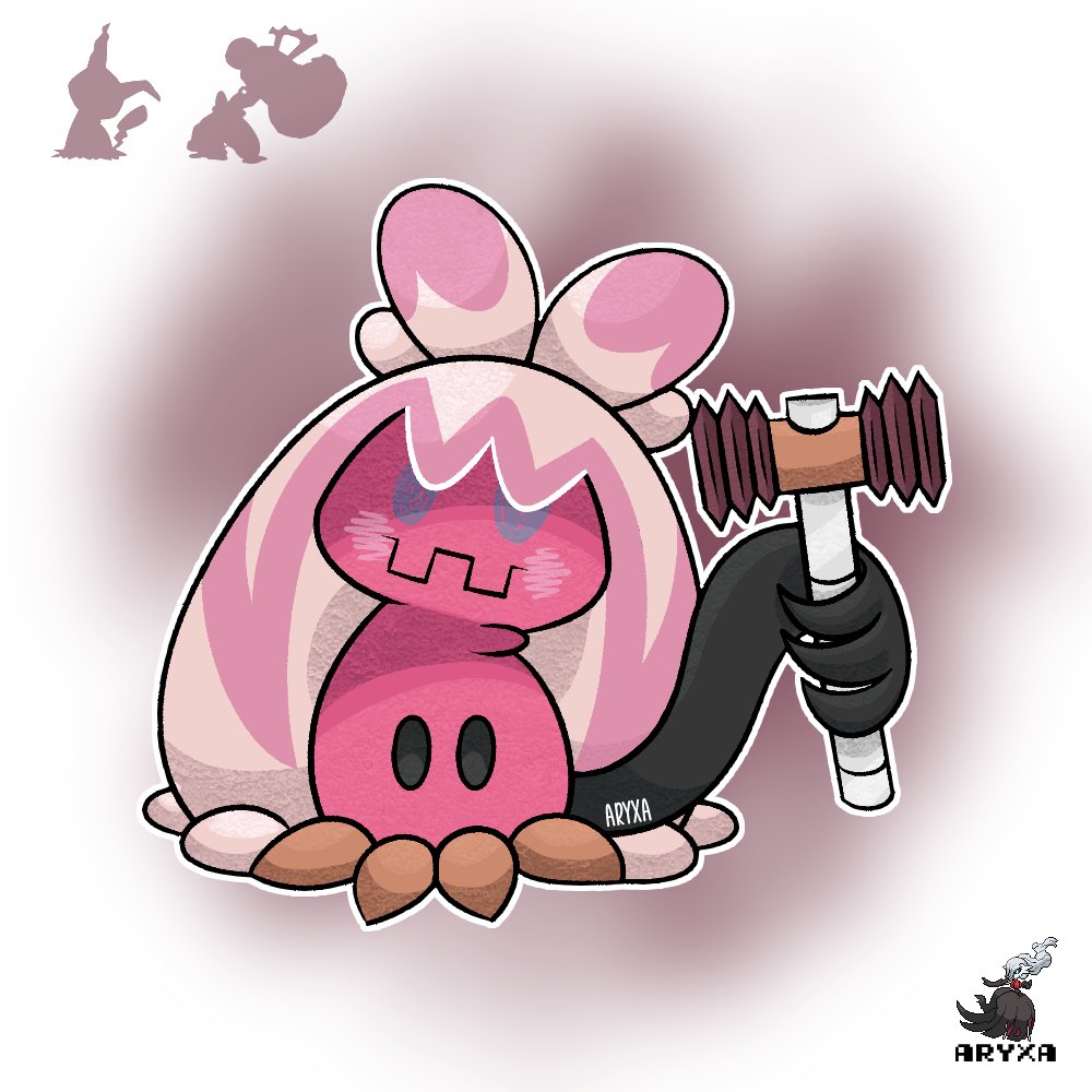 Day 28: Mimikyu

There is something so absurdly funny about imagining a Tinkaton fusion with a small squeaky hammer. It made me far too happy.

#pokemon #fusion #fusemon #requestsopen #commissionsopen #mimikyu #tinkaton #fusetober #inktober