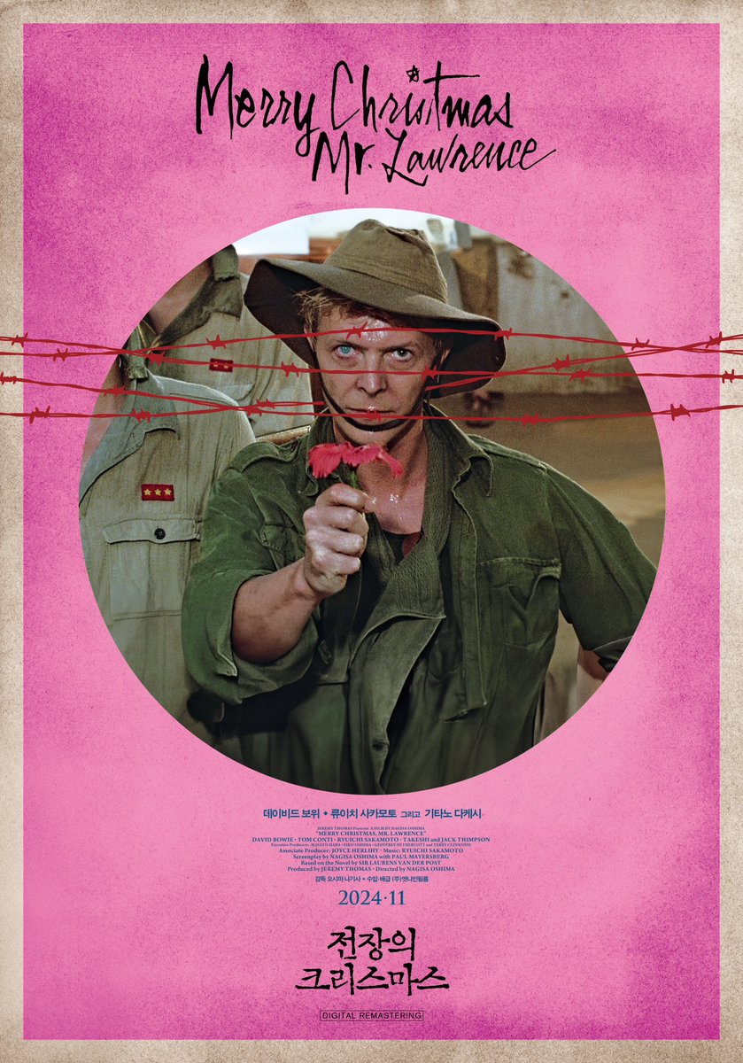 데이비드 보위 𝐗 류이치 사카모토 𝐗 기타노 다케시
다시 볼 수 없는 레전드 스타들을 2024년으로 소환하다!

𝑀𝑒𝑟𝑟𝑦 𝐶ℎ𝑟𝑖𝑠𝑡𝑚𝑎𝑠, 𝑀𝑟. 𝐿𝑎𝑤𝑟𝑒𝑛𝑐𝑒
<전장의 크리스마스> 디지털 리마스터링 최초 개봉!
11월, 마침내 전설 속의 명작이 온다!