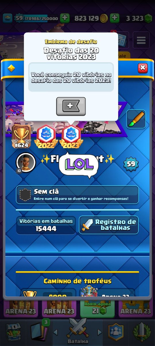 MandrakeBRA's tweet photo. Conta Full disponível ✅

Emote 20 wins 
Emote torneio global 
Top 600
Top 800
CRL 2021 20 victória
CRL 2022 20  victória 
CRL 2023 20 Victoria https://t.co/vzvlsX1HMs