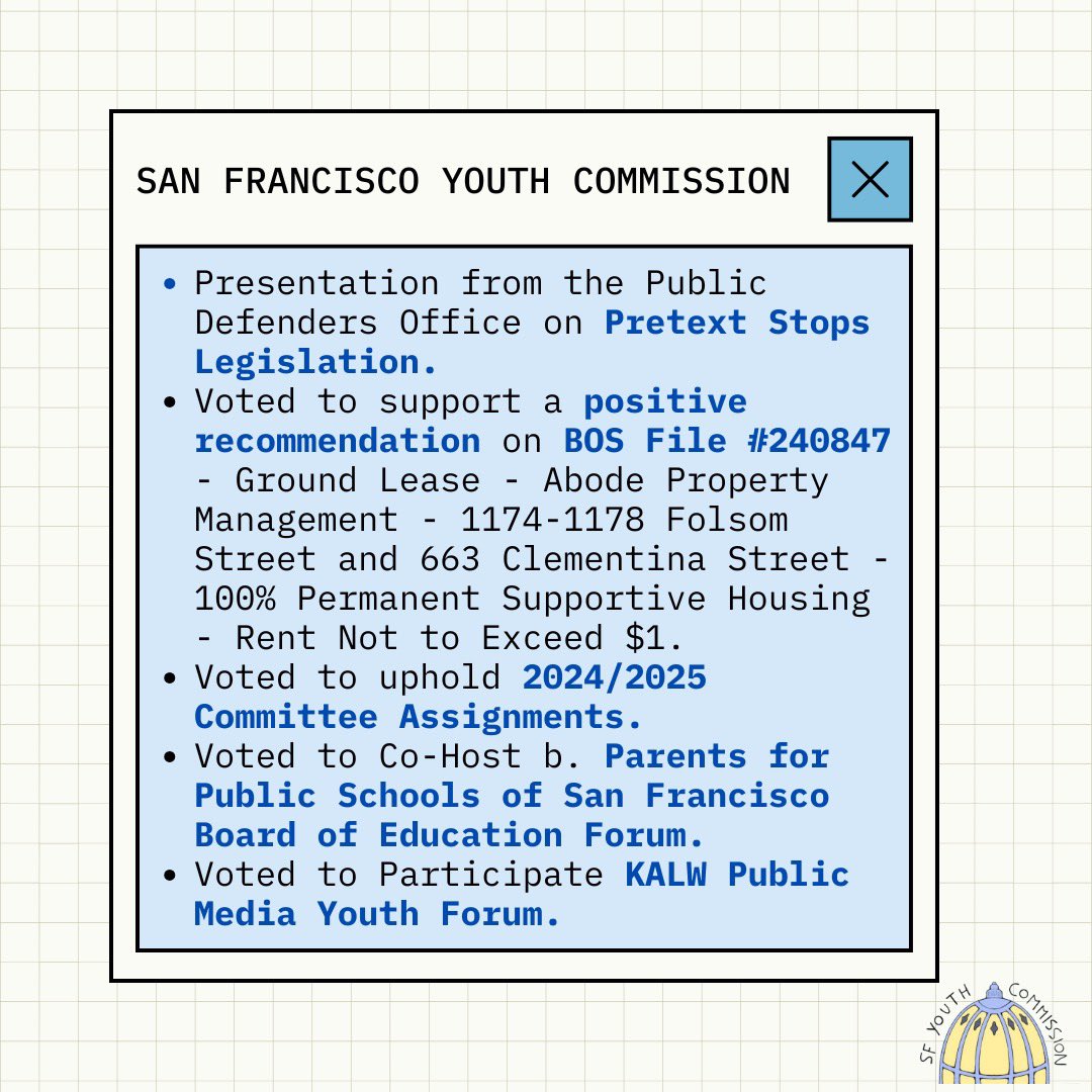 San Francisco Youth Commission tweet media