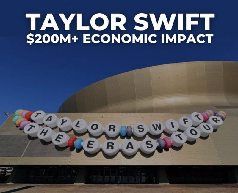 Poke_NOLA's tweet photo. The Swifties' takeover of New Orleans was a resounding success, with PokéNOLA experiencing a record-breaking sales weekend that showcases the economic impact of events on local businesses. Thank you for the support 💜 https://t.co/ooBrj9AA4L