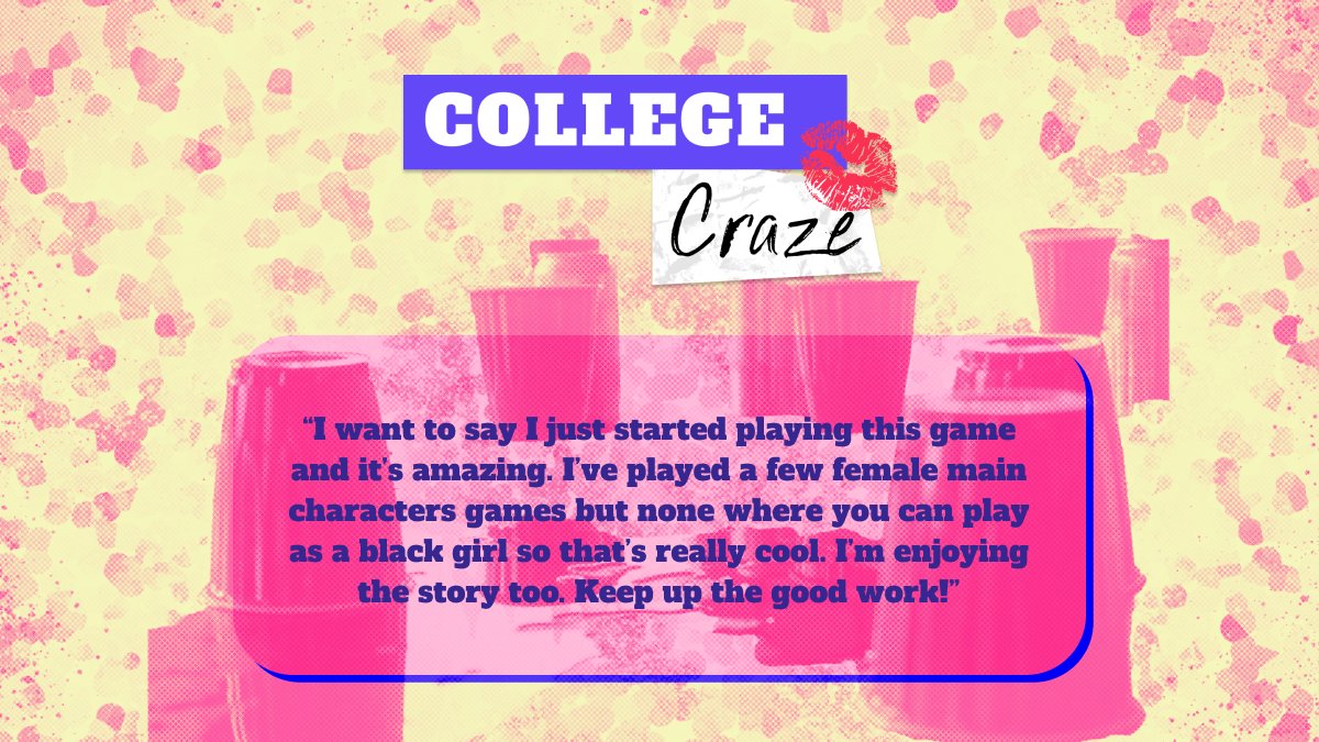 It makes me so happy to hear people can play my game and find something they had been searching for a while. Thank you all for being the best❣️#collegecraze