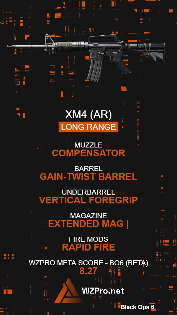 🔥The XM4 is the BEST Long Range Weapon with these Attachments in #BlackOps6 💯

Calculate your META with WZPro.net 📊