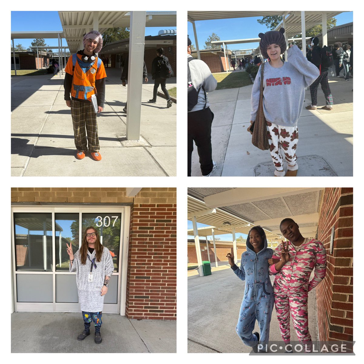 hhs_prncpl's tweet photo. Sleepy Hollow Monday means PJs @HenricoHighSch 💚💛 #spiritweek #booseason https://t.co/Z3pfWlue0R