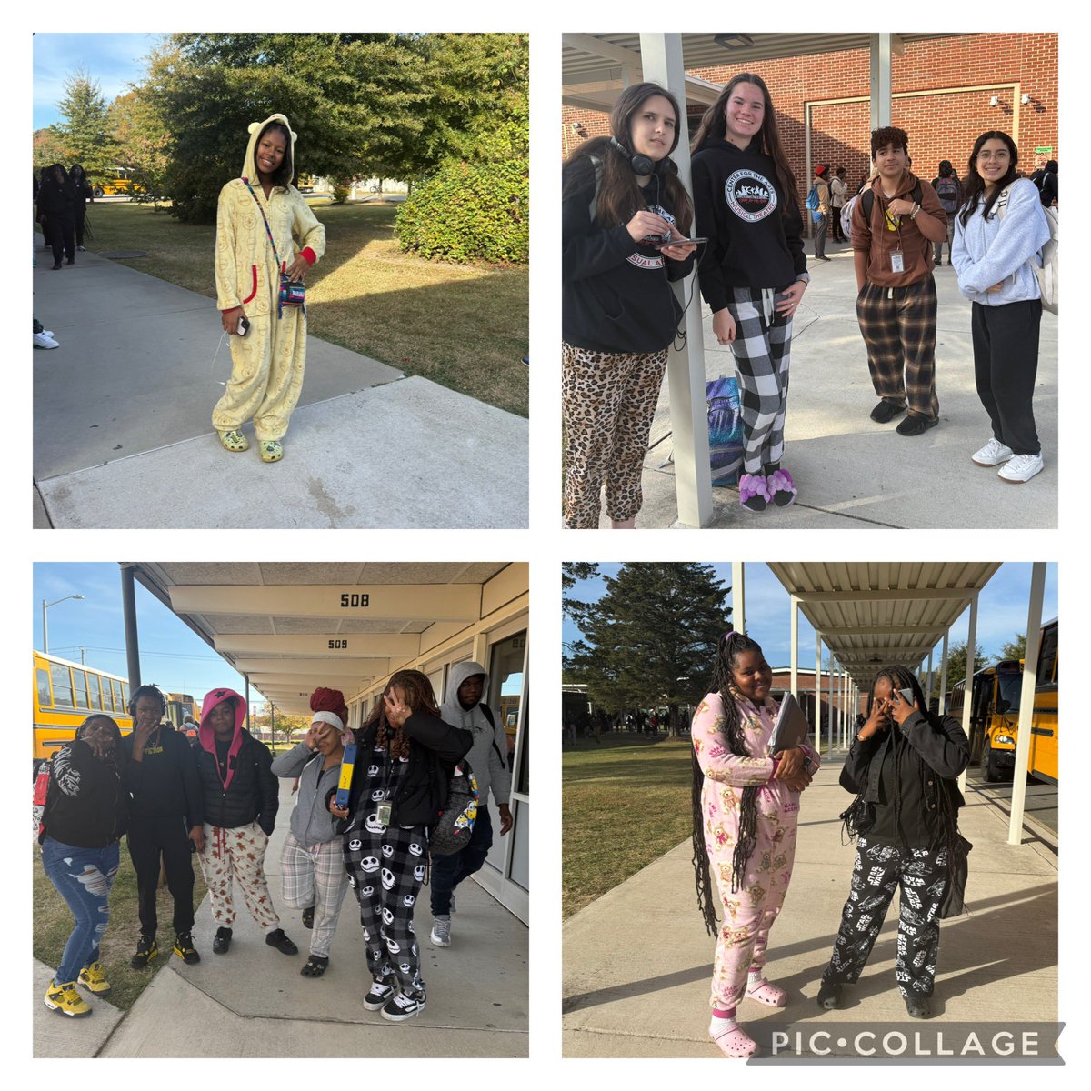 hhs_prncpl's tweet photo. Sleepy Hollow Monday means PJs @HenricoHighSch 💚💛 #spiritweek #booseason https://t.co/Z3pfWlue0R